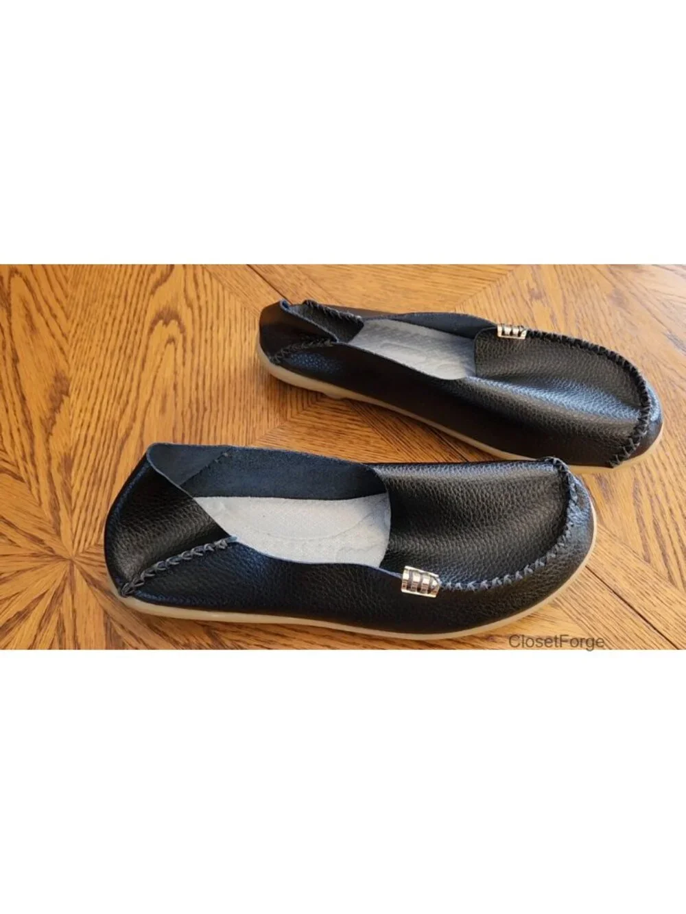 Women's Casual Slip On Penny Loafers - Soft PU Leather Comfortable Shoes
